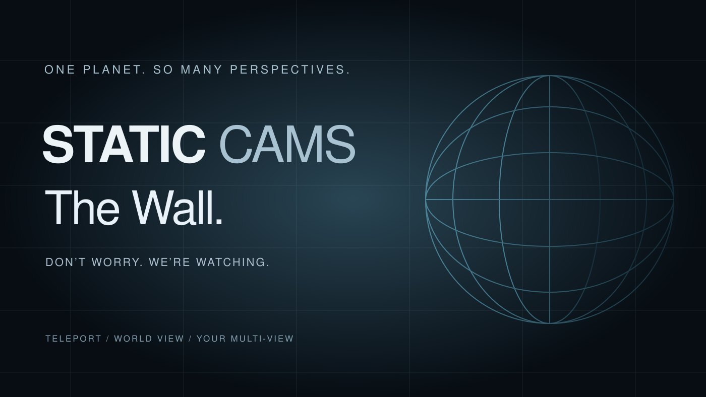 STATIC Cams — The Wall launch artwork.